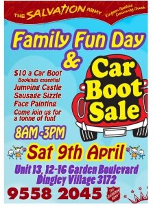 Family fun day and car boot sale